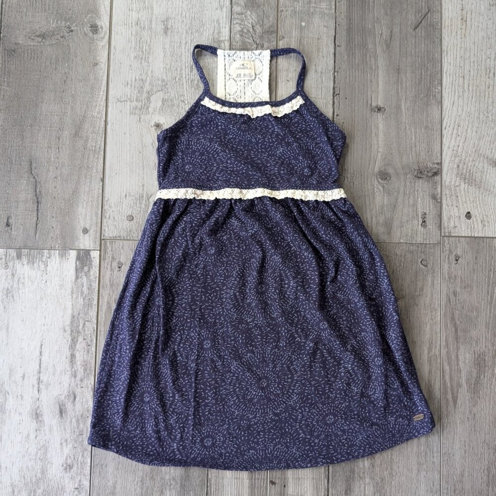 O'Neill, Girls Summer Dress Crochet Racer Back, Sz XS